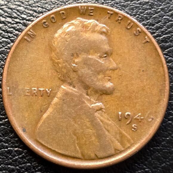 1946s Lincoln Cent Error Missing Letters Possible Inverted Mint Mark or s/s READ - Picture 1 of 10